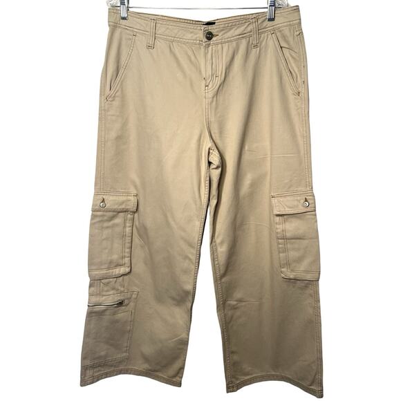 Urban Outfitters Mens Cargo Pants Size 34" Tan Wide Leg Multiple Pockets - Picture 1 of 12